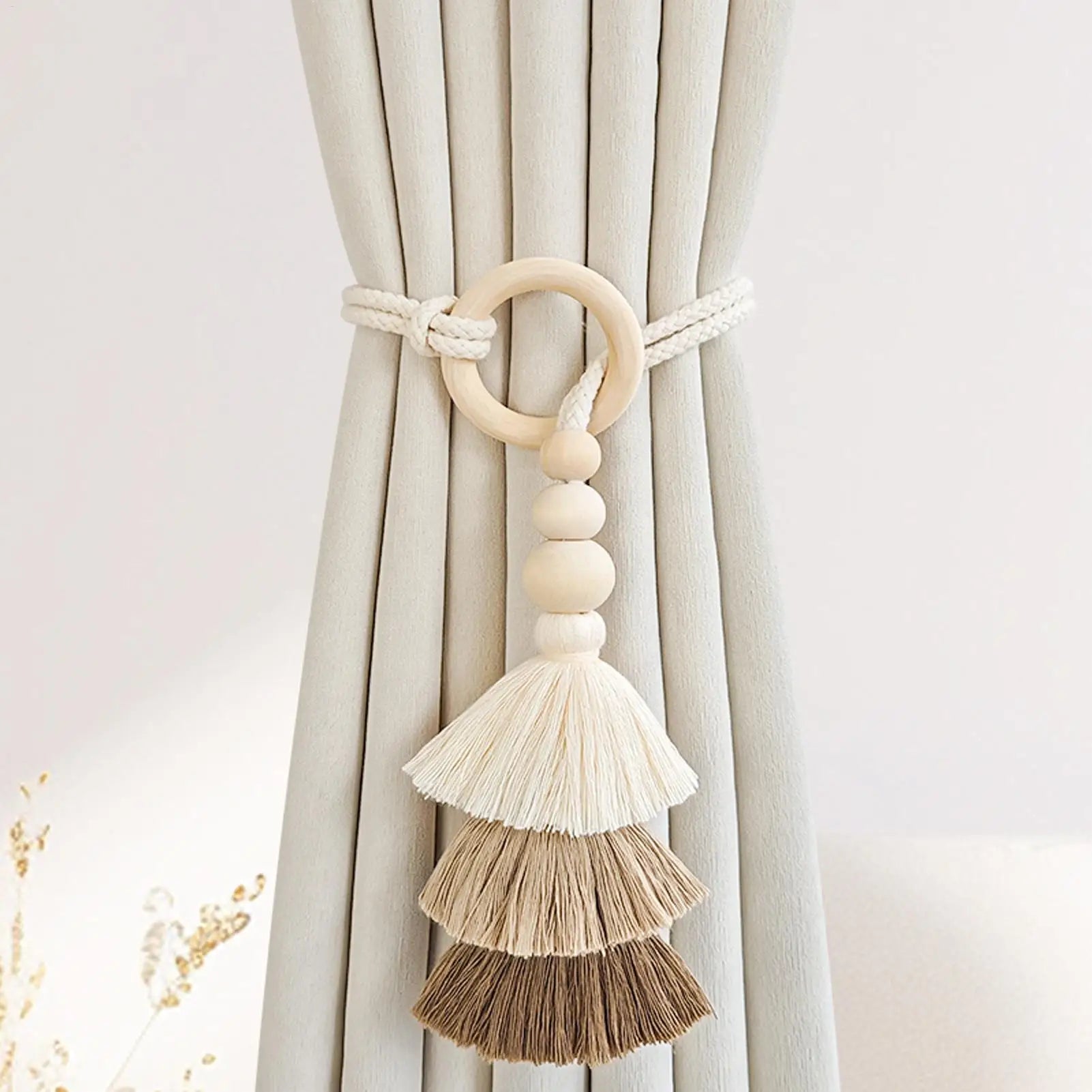 Curtains Tassels Decorative Curtains Holdbacks 2 Pieces Decorative Window Drapery Holdbacks For Bedroom Adjustable Drape Ropes