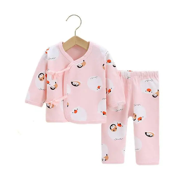 0-3months Newborn Baby Clothes Set Soft Cotton Cartoon Print Baby Underwear Baby Boy Set Autumn Unisex Baby Girls Clothes Set