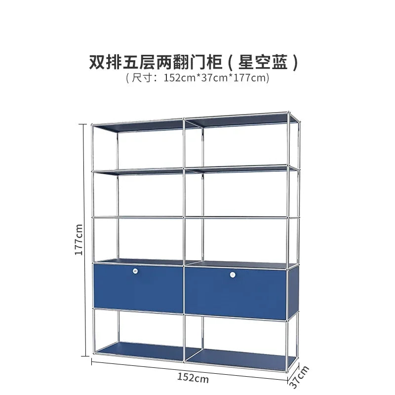 b7+ Nordic medieval cream wind small apartment display cabinet stainless steel module furniture decorative cabinet