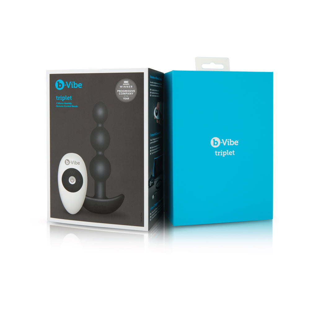 b-Vibe Triplet Rechargeable Remote-Controlled Vibrating Anal Beads