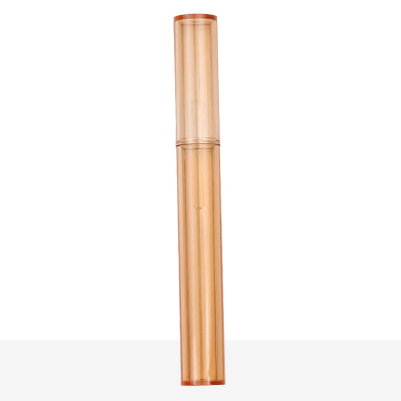 Portable Makeup Brush Organizer Eyebrow Pencil Tableware Chopsticks Transparent With Cover Storage Box Kitchen Accessories