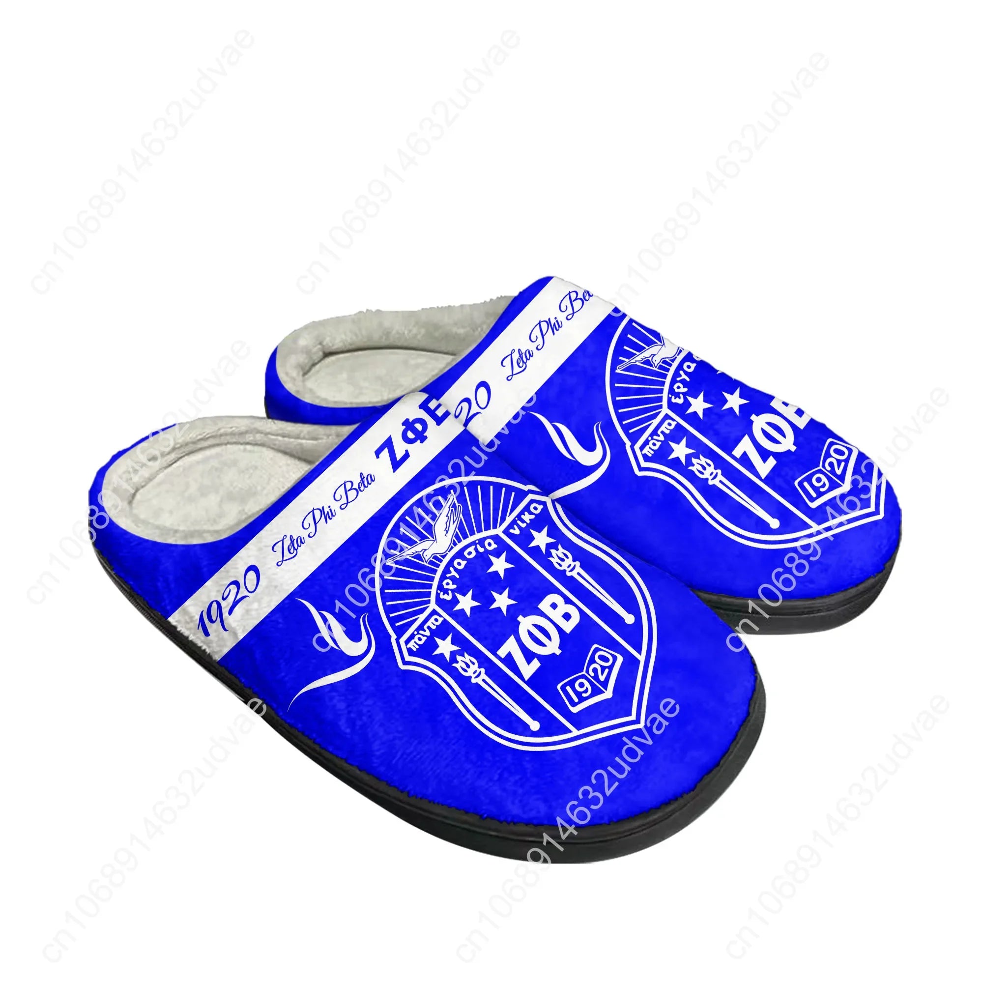 Zeta Sorority ZPB 1920 Home Cotton Slippers Phi Beta Mens Womens Plush Bedroom Casual Keep Warm Shoes Indoor Customized Shoe