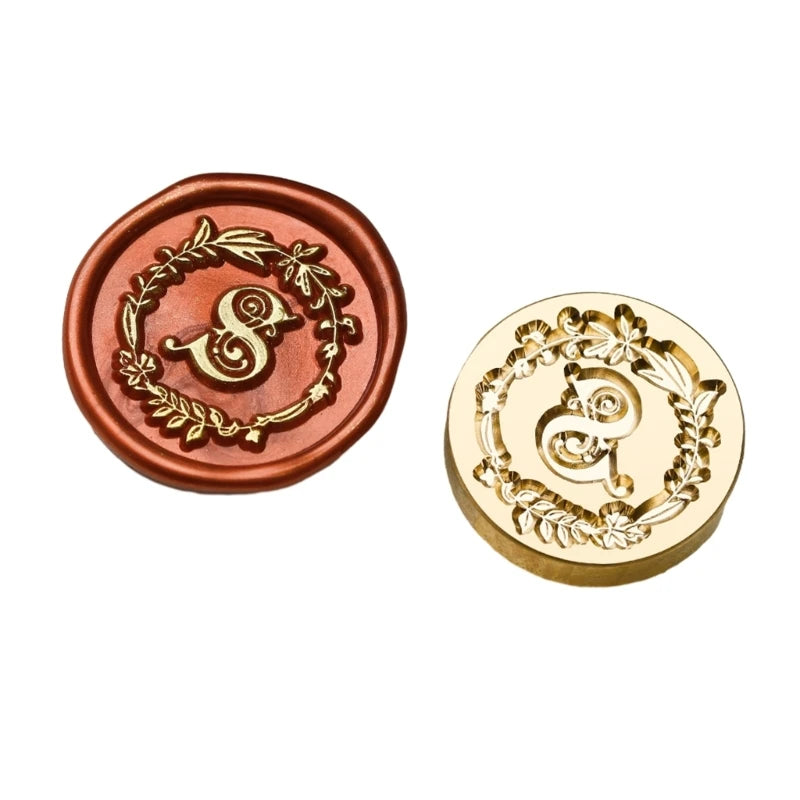 Y1UB Sealing Wax Stamp Letter Series Wax Seal Stamp for Christmas Card Decorations