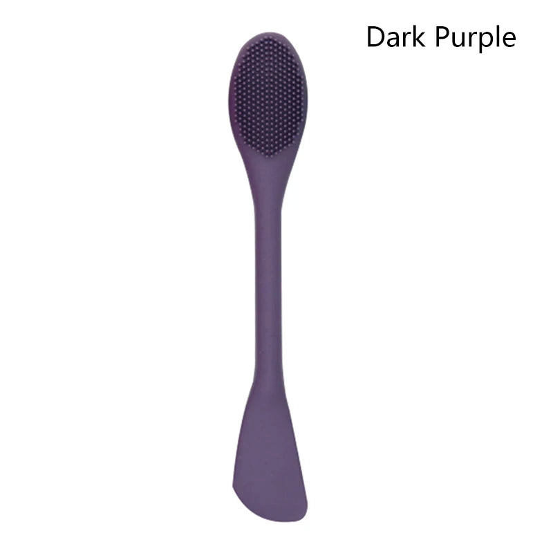 Double Head Silicone Facial Mask Brush Facial Massage Cleaning Brush DIY Mud Film Scraper Facial Care Tool SPA Beauty Salon