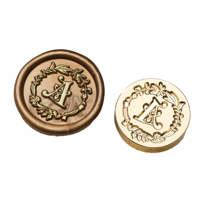 Y1UB Sealing Wax Stamp Letter Series Wax Seal Stamp for Christmas Card Decorations