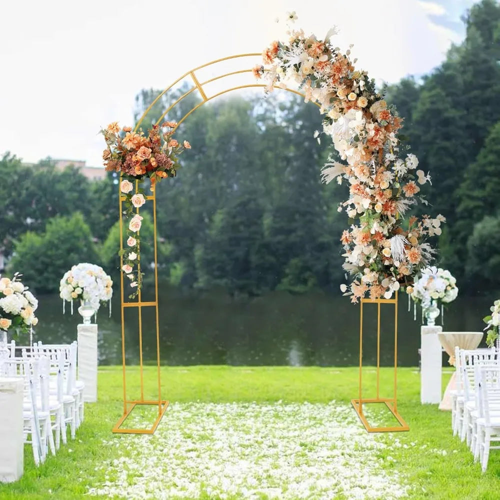 8.53Ft Garden Arch Arbor, Heavy Duty Metal Arbour Archway, Backdrop Balloon Archway Decoration Stand with Sturdy Base,