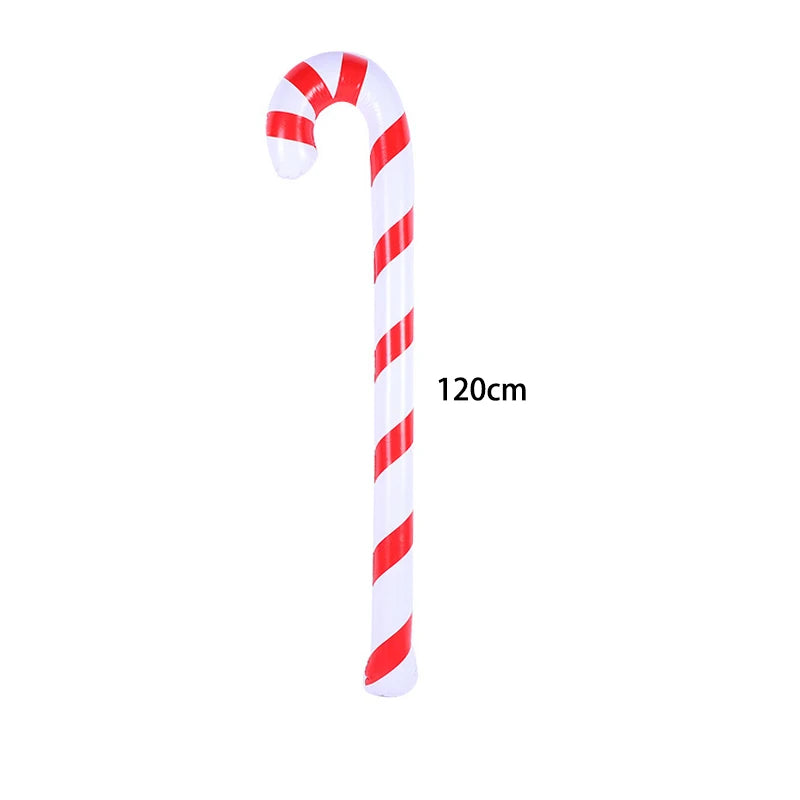 Christmas decoration inflatable santa cane PVC Lollipop balloon holiday decoration home printing Christmas candy cane toy gift