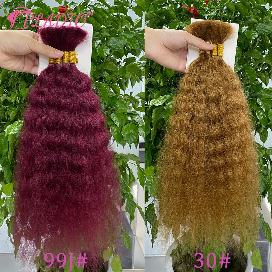 100G Wet and Wavy Bulk Hair Extensions for Braiding Human Hair Braiding Bulk Hair Extensions 100% Human Hair Bundles