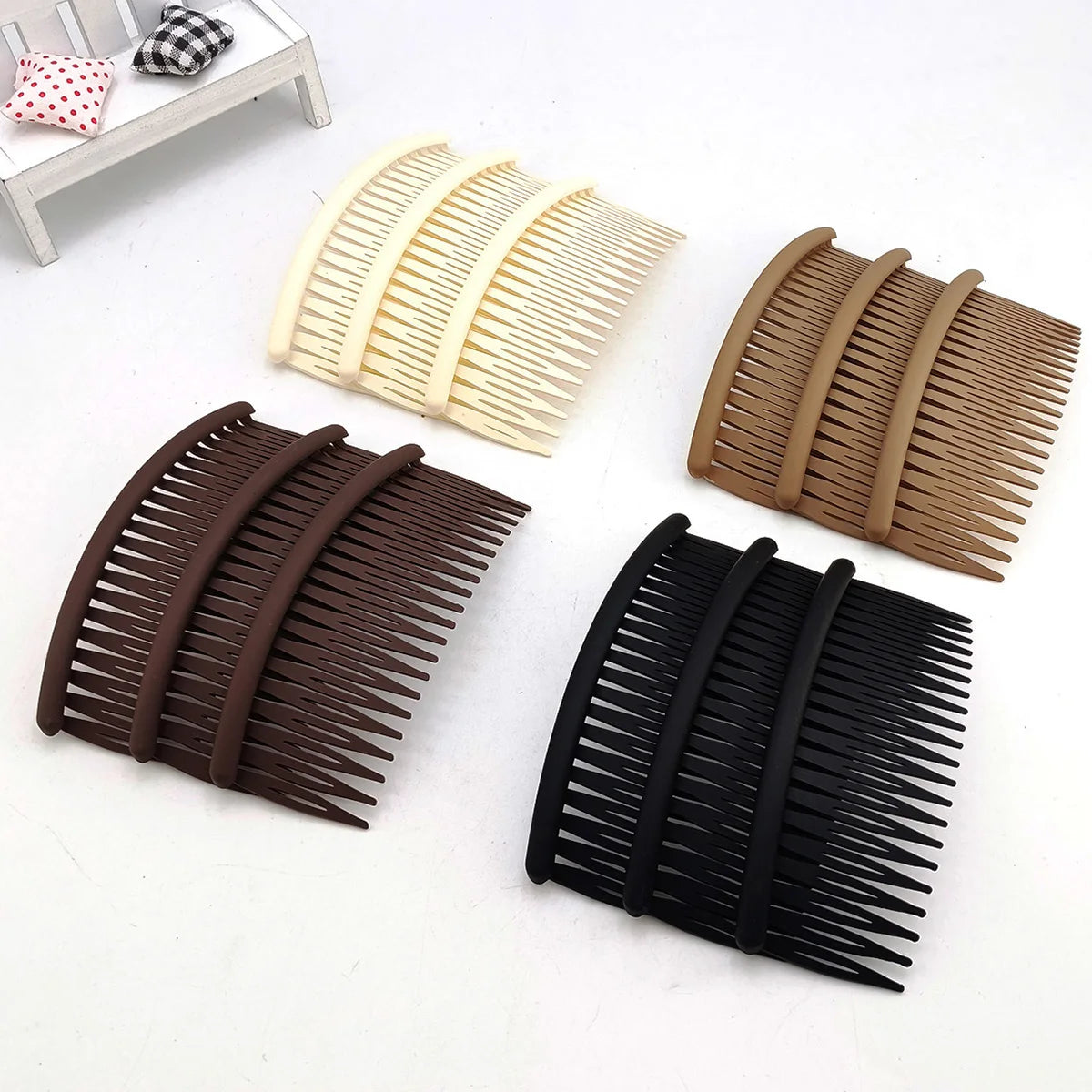 1/12 PCS Women Hair Comb Large Simple Hairpin Bangs Fixed Arrangement Broken Hair Headband Back Head Comb Hair Accessories