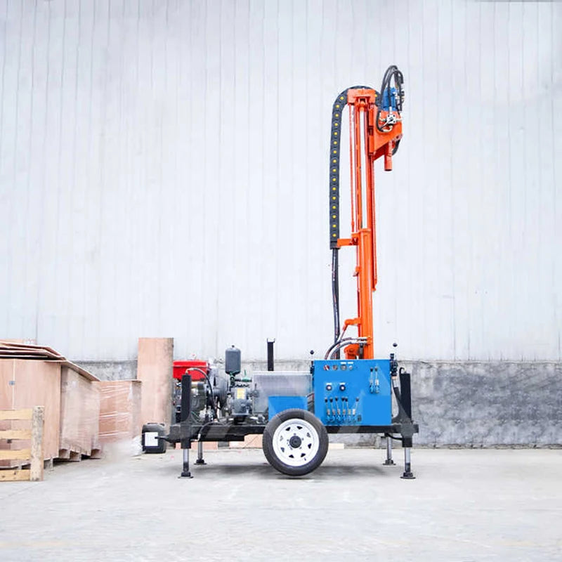 100m 200m 300 Meters Depth Rock Drilling Machine Air DTH Portable Water Well drilling rigs Bore Hole Well drilling rig