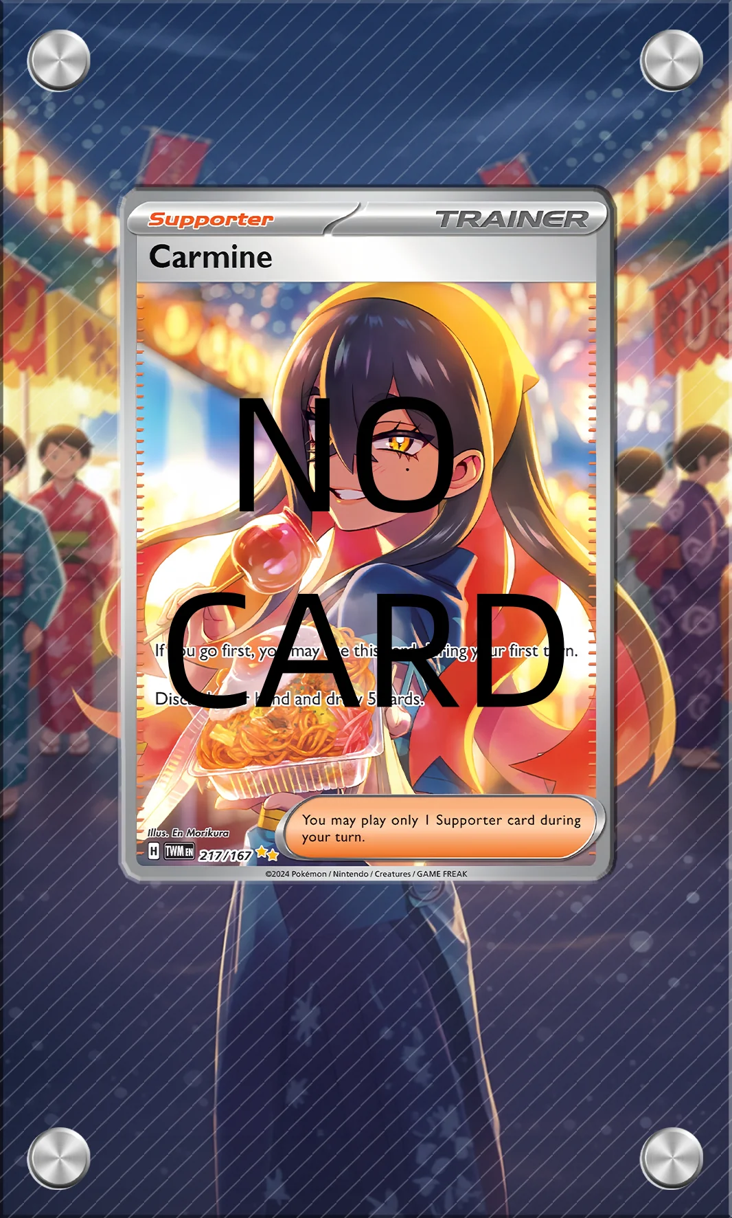High-definition Transparent PTCG Anime Card Acrylic Screw Frame Collectible Display Protection Box Card Not Included