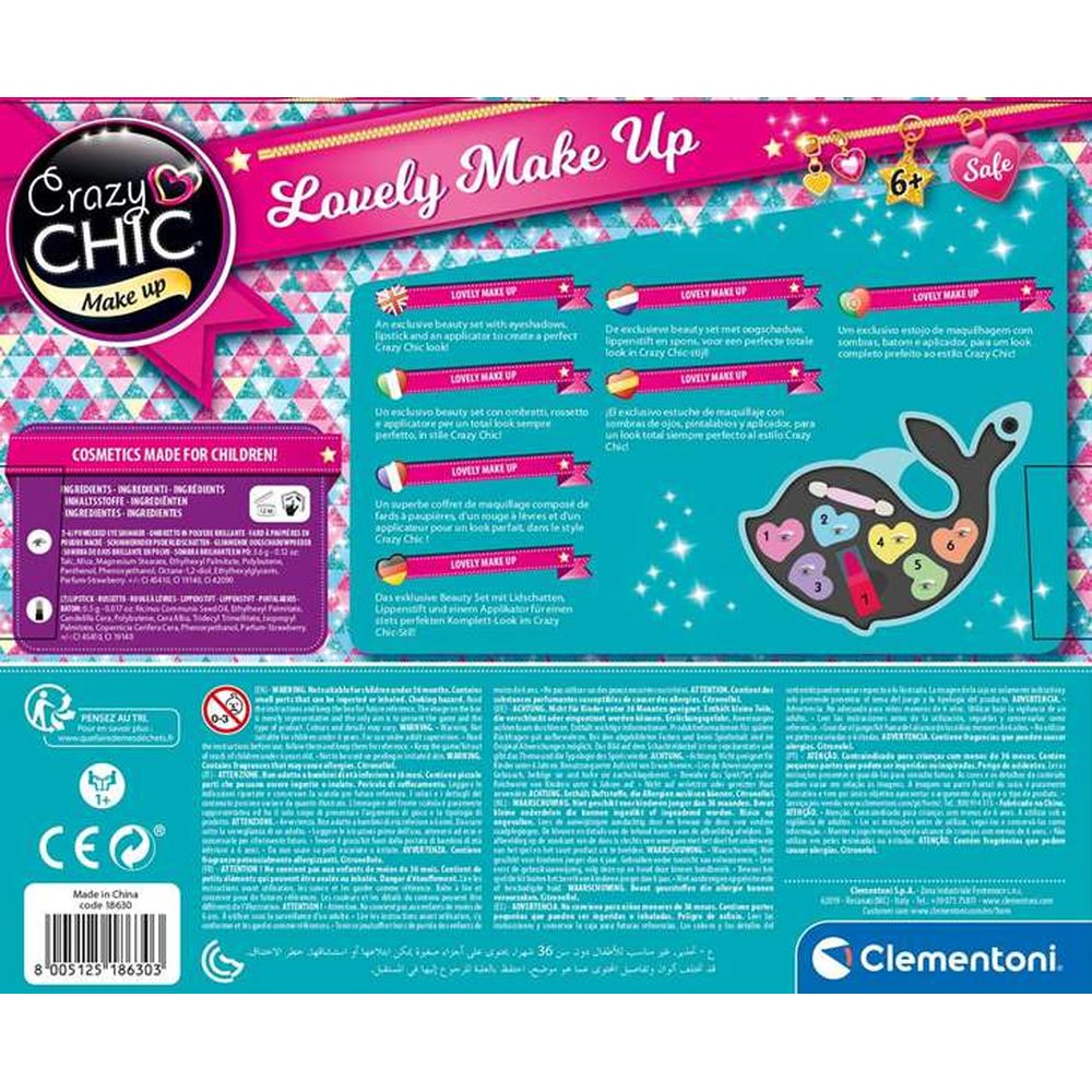 Make-Up Set Clementoni Lovely Make Up Dolphin (27 x 22 x 5 cm)