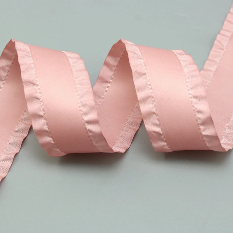 (5Yards/roll) 4cm Skirt Shape Satin Ribbon Hair Bow Gift Wedding Christmas Lace Sewing Accessories Tablecloth Curtain Decoration