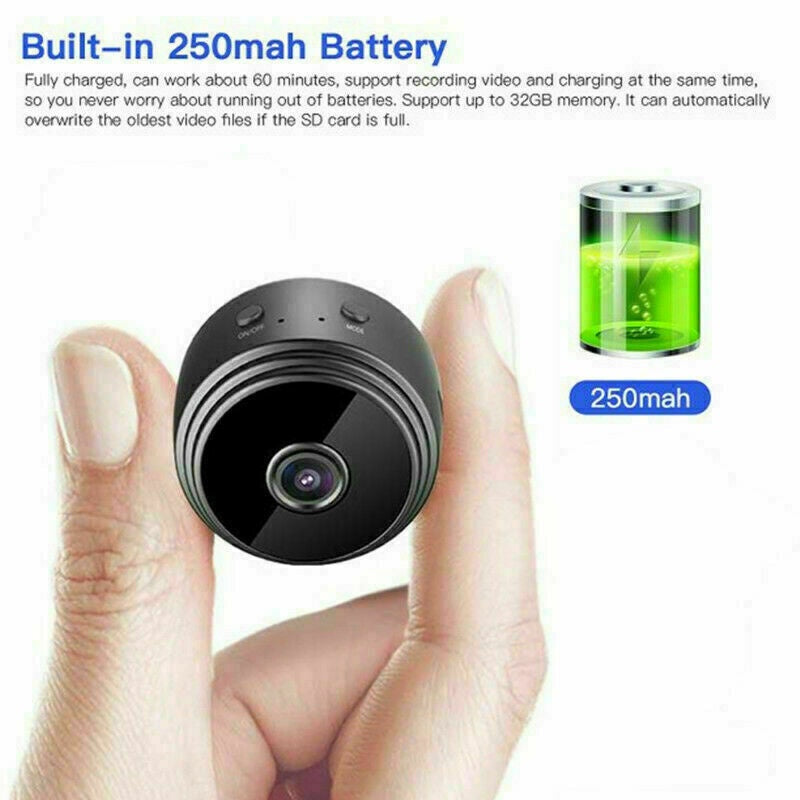 Mini Hidden Spy Camera Wireless Wifi IP Home Security 1080P HD DVR