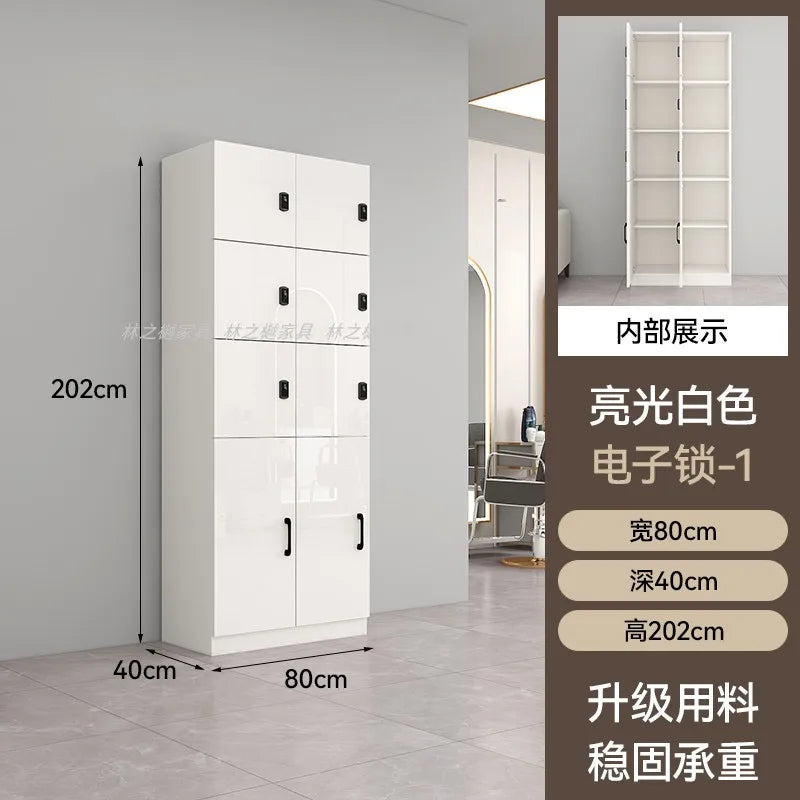 Customized barber shop towel cabinet Beauty salon product display cabinet Hair shop locker Customer deposit box with lock