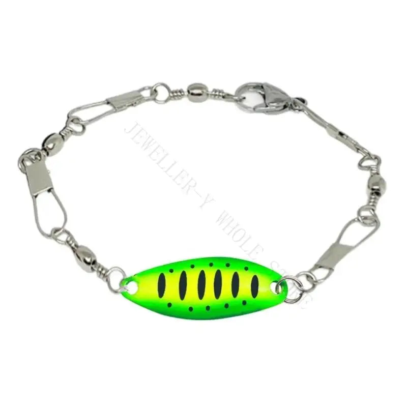 R7UF Alloy Fishing Lure Charm Bracelet Adjustable Wristband Handcraft Hook Designs Outdoor Sports Jewelry Accessory