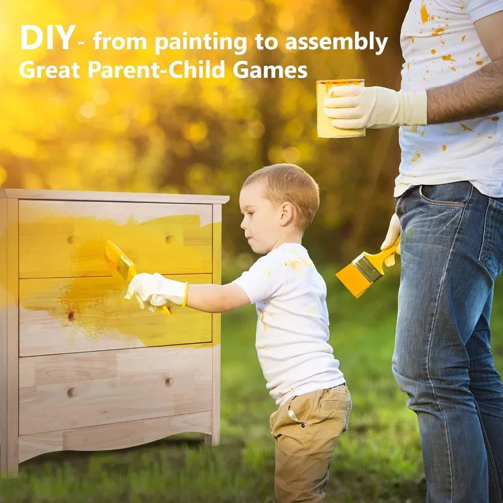 Unfinished Solid Wood Dresser Color DIY, 3 Drawer Dresser for Bedroom, Natural Rubber Wood Chest of Drawers, Baby Dressers