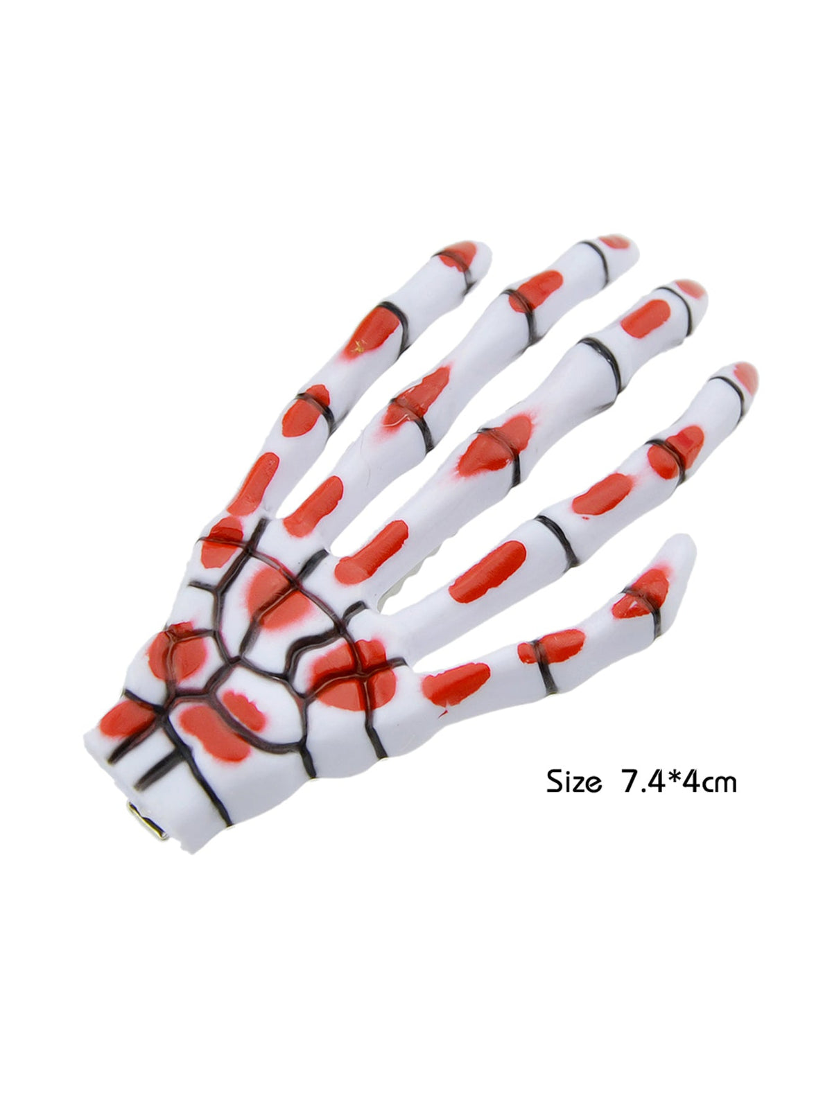 Gothic Halloween White Skeleton Hand Bone Hair Clips Hairpins Cosplay