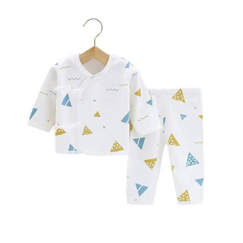 0-3months Newborn Baby Clothes Set Soft Cotton Cartoon Print Baby Underwear Baby Boy Set Autumn Unisex Baby Girls Clothes Set