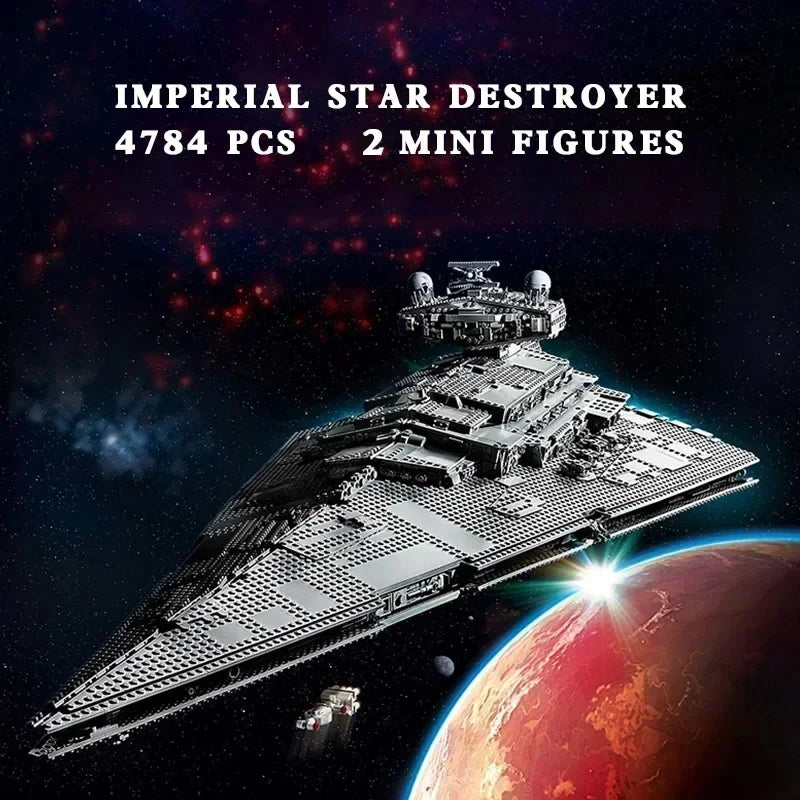 2025 Large 4784PCS UCS Empire Star Destroyer Creative Building Block 75252 Brick Toy Super Great Ultimate Weapon Spaceship Gift
