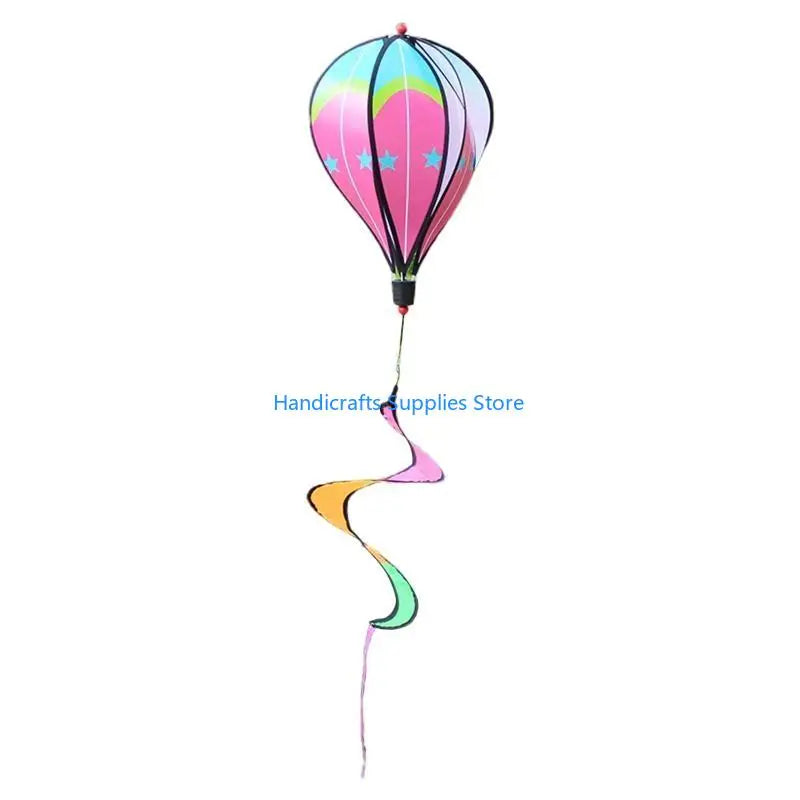 R1WA Hot Air Balloon Wind Spinner Rainbow Pinwheel Windsocks Windmill