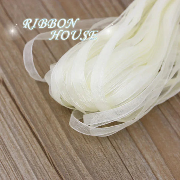 (40 meters/pack) 1/4''(6mm) Organza Ribbons Wholesale Gift Wedding Christmas Decoration Wrapping ribbons Handmade DIY