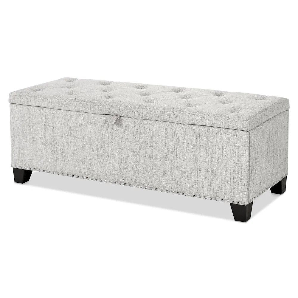 Furniture of America Ullan Storage Bench for Living Room, Bedroom, Easy Assembly