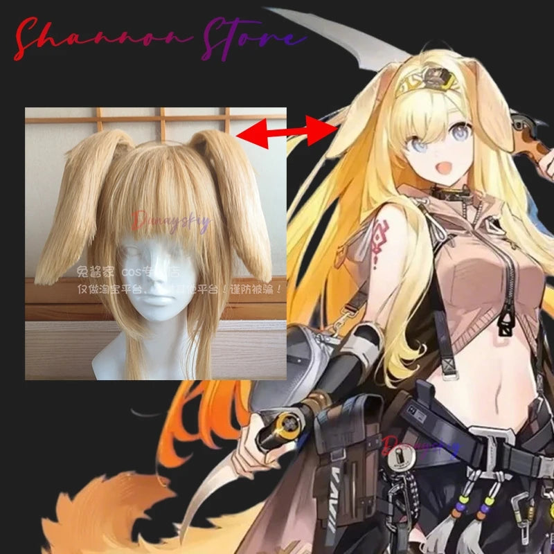 Arknights Brigid Cosplay Costume Brigid Wig Hair Band Tail Accessories Prop Uniform Anime Halloween Disguise for Adult Women