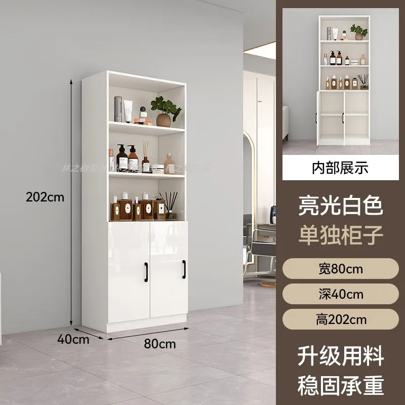 Customized barber shop towel cabinet Beauty salon product display cabinet Hair shop locker Customer deposit box with lock