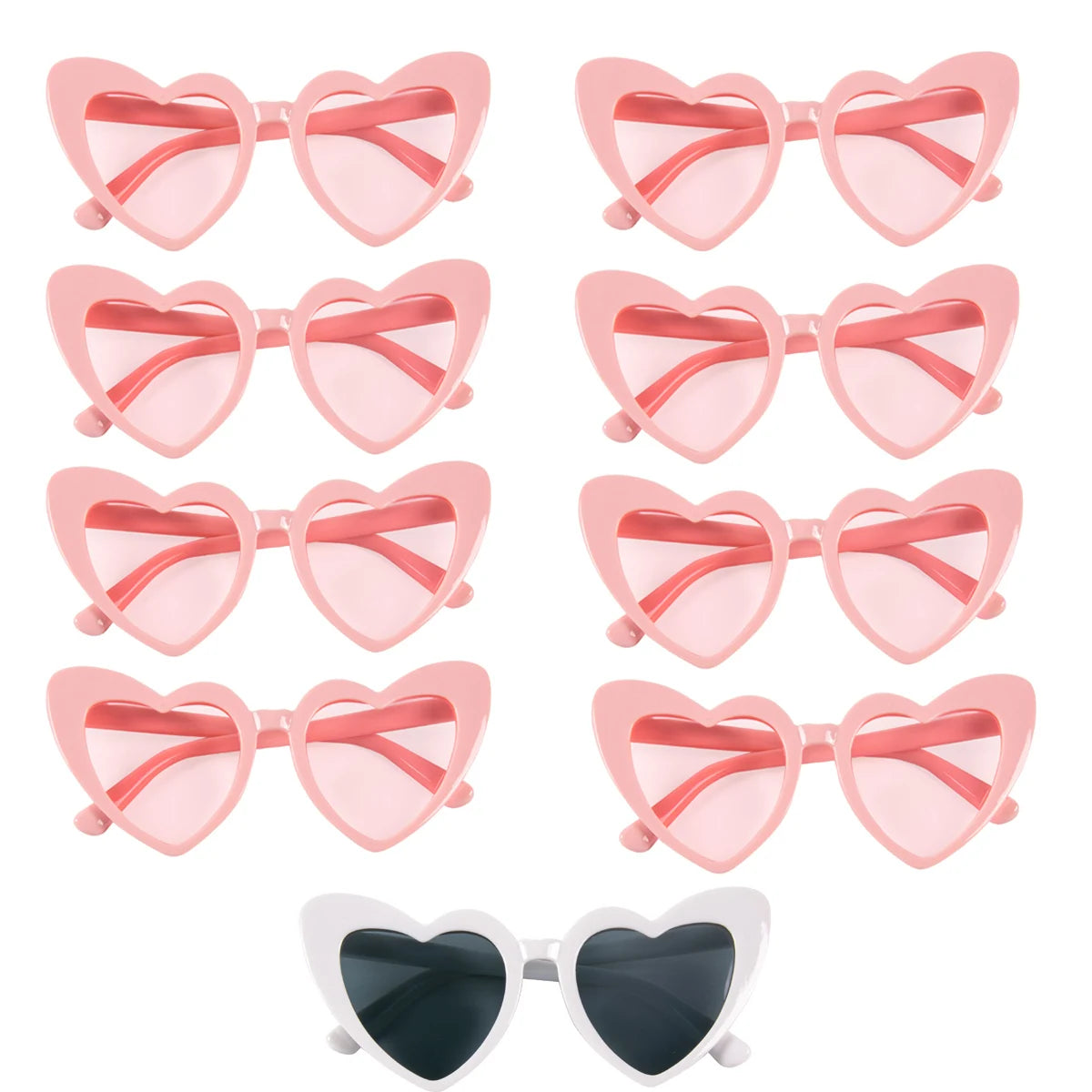 Heart Shaped Sunglasses for Women Retro Cat Eye Sunglasses Wedding Engagement Decoration Shopping Traveling Party Accessories