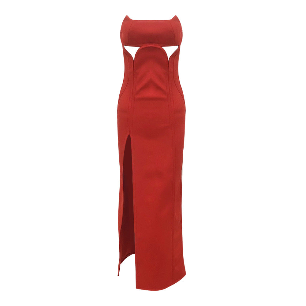 European Elegant Strapless :Sexy Long Dress