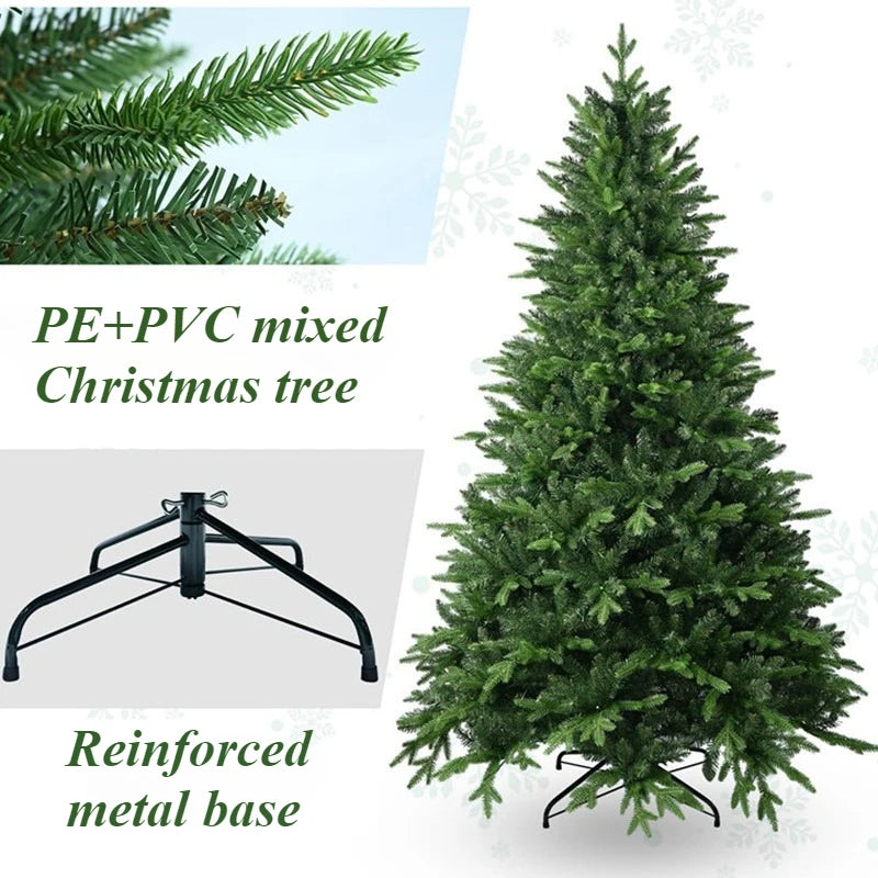 1.2m-3m Christmas Tree Artificial Large Encryption PE+PVC Material Xmas Tree for Home Indoor Outdoor Decor Christmas Ornaments