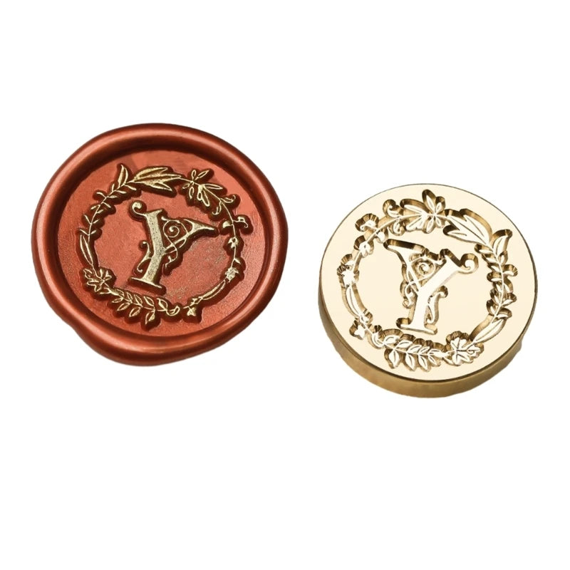 Y1UB Sealing Wax Stamp Letter Series Wax Seal Stamp for Christmas Card Decorations