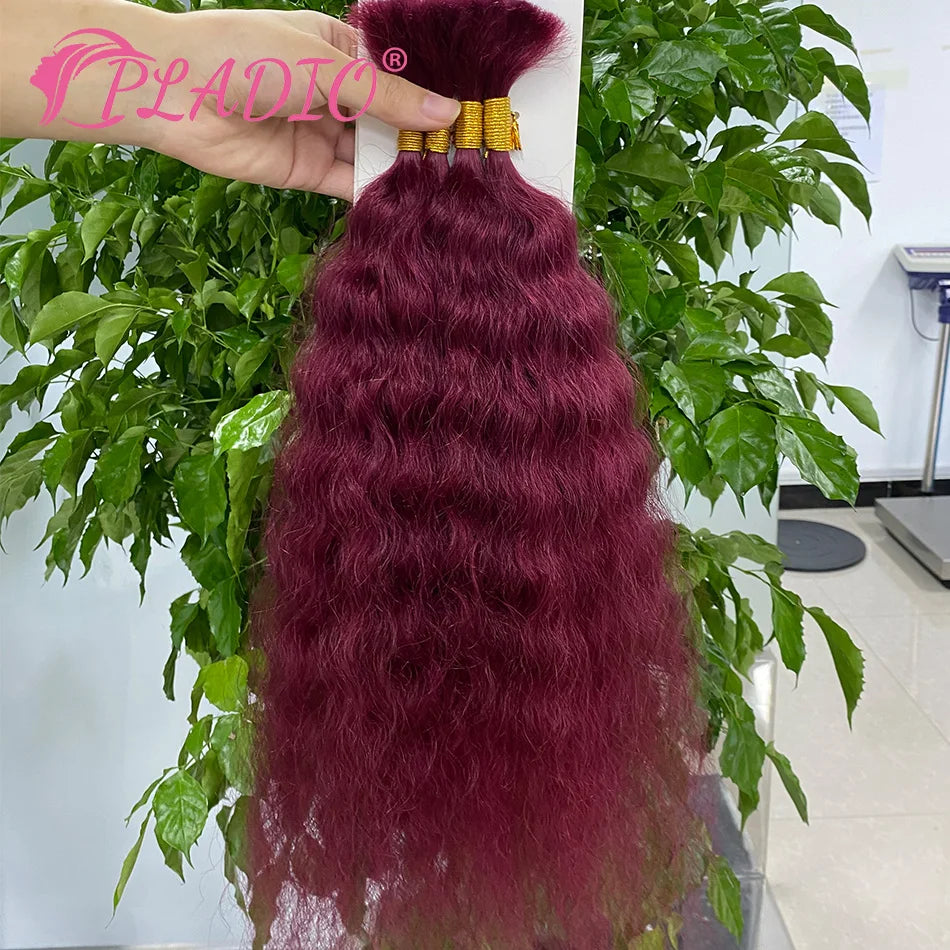 100G Wet and Wavy Bulk Hair Extensions for Braiding Human Hair Braiding Bulk Hair Extensions 100% Human Hair Bundles
