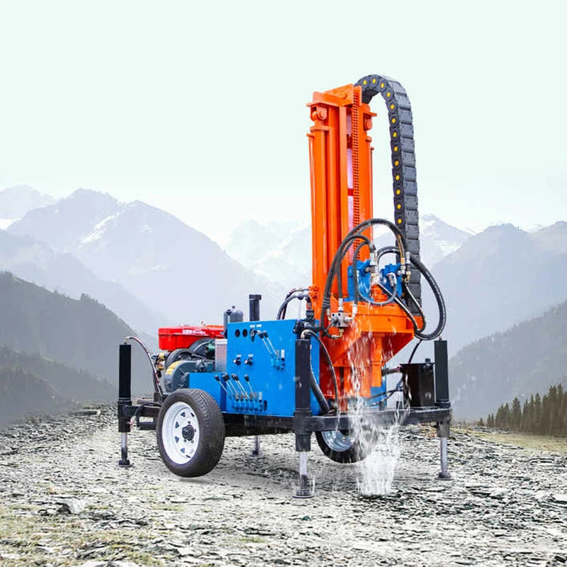 100m 200m 300 Meters Depth Rock Drilling Machine Air DTH Portable Water Well drilling rigs Bore Hole Well drilling rig