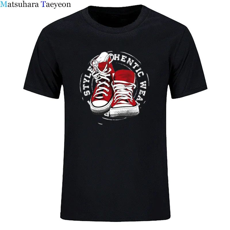 Fashion Shoes Men's High Quality 100% cotton Interesting print t shirt loose o-neck men tshirt short sleeve t-shirt tee shirts