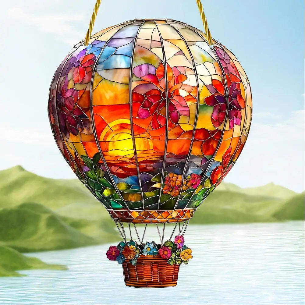 Hot Air Balloon Window Decor Acrylic Flat Finish Colored Art Decoration Indoor Decor Living Home Indoor Window Room Bedroom R5U5