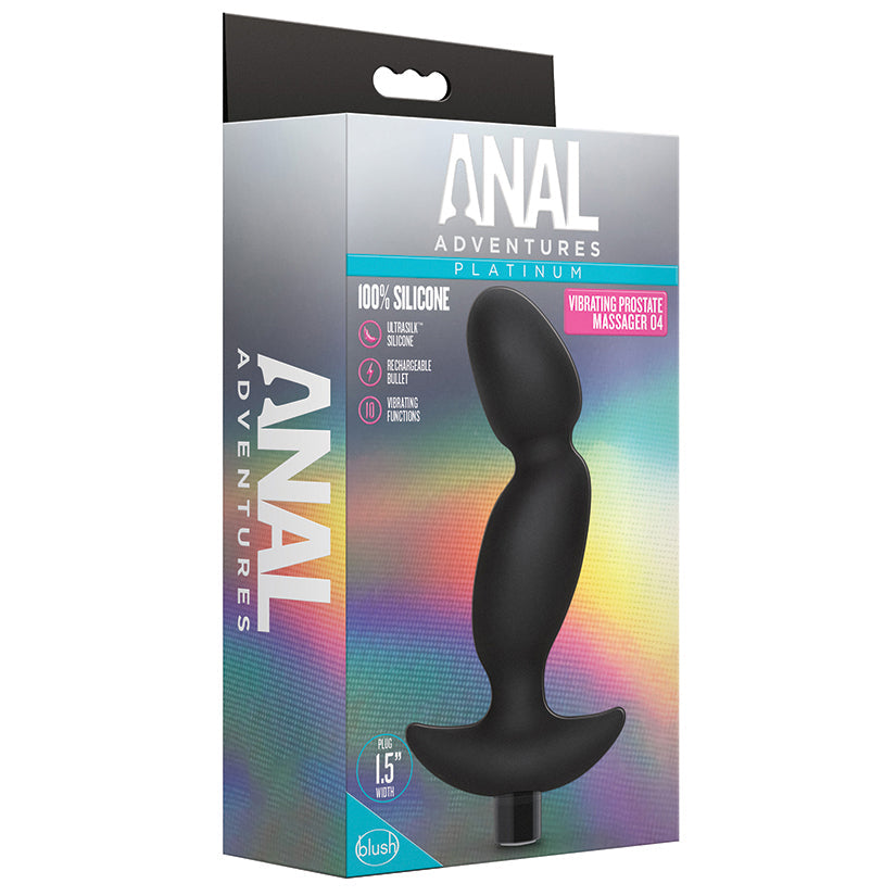 Anal Adventures Platinum Silicone Vibrating Prostate Massager