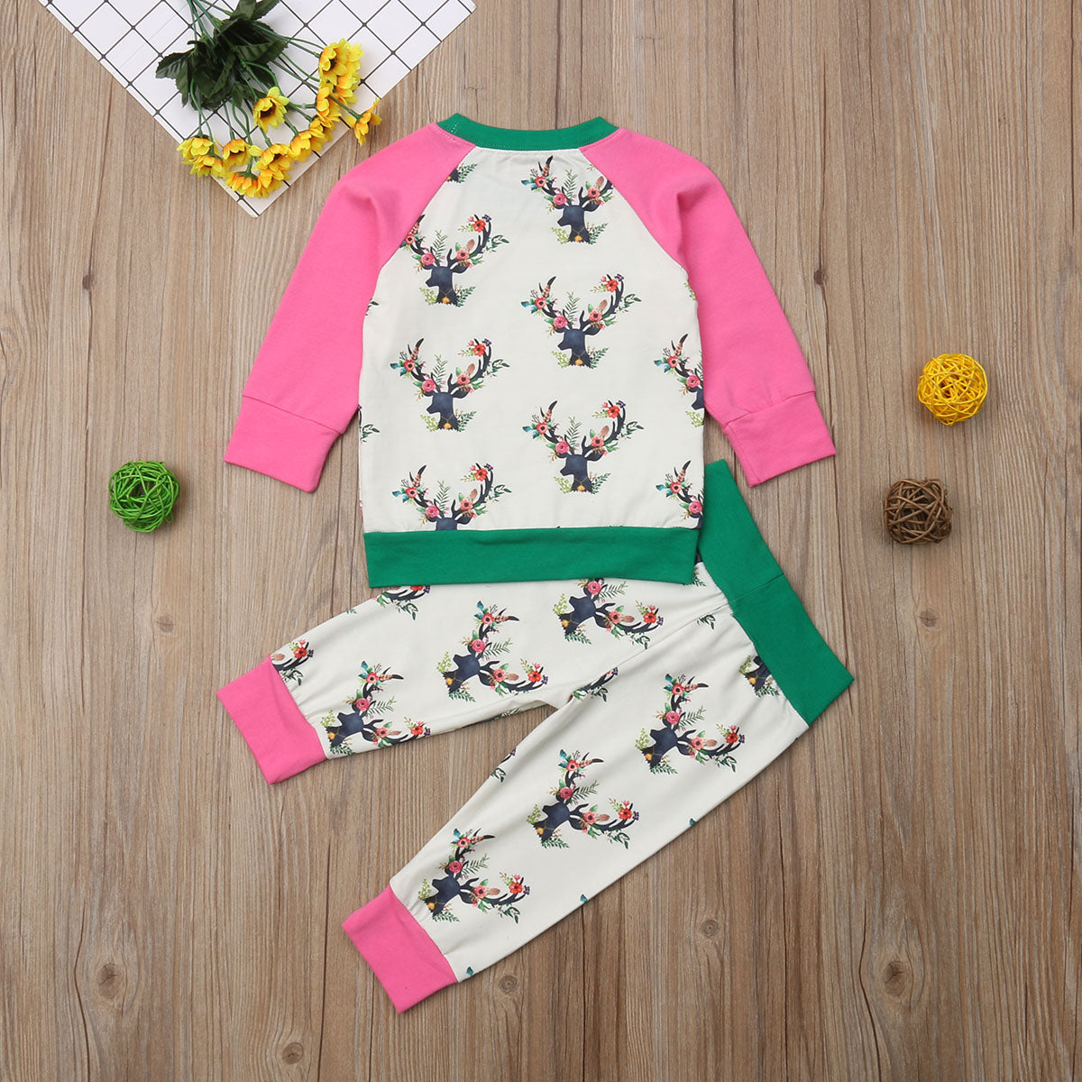 Baby Christmas Cotton Clothes Sets Toddler Kid