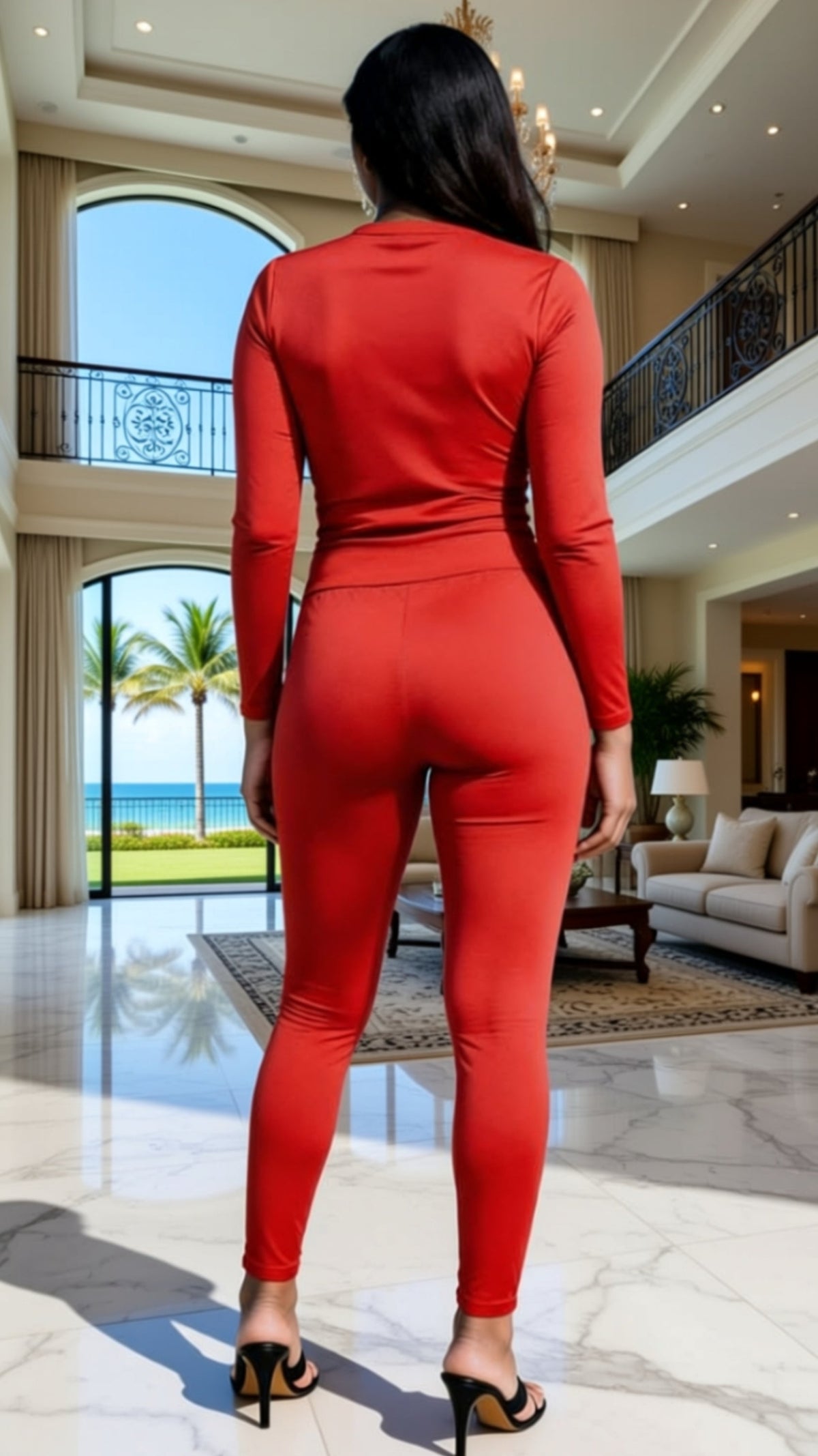 Two Pieces Set Sexy Outfits Long Sleeve & Long Pants Pullover