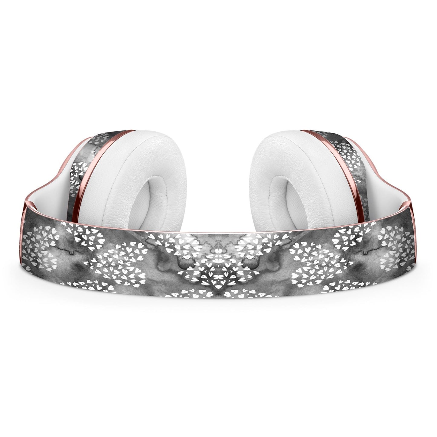 Black and White Watercolor Hearts Full-Body Skin Kit for the Beats by