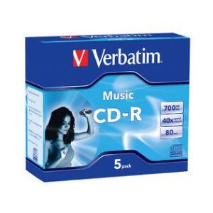 VERBATIM CD-R 80Min 5Pk Audio 40x