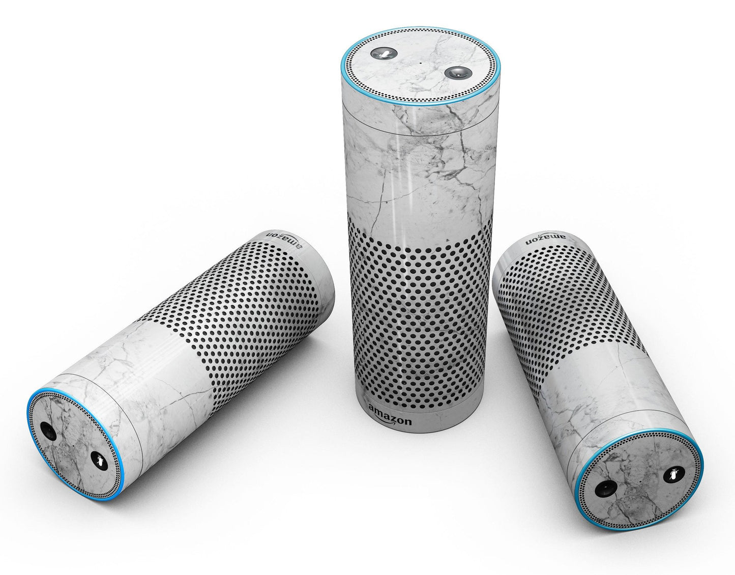 Cracked Marble Surface - Full-Body Skin-Kit for the Amazon Echo