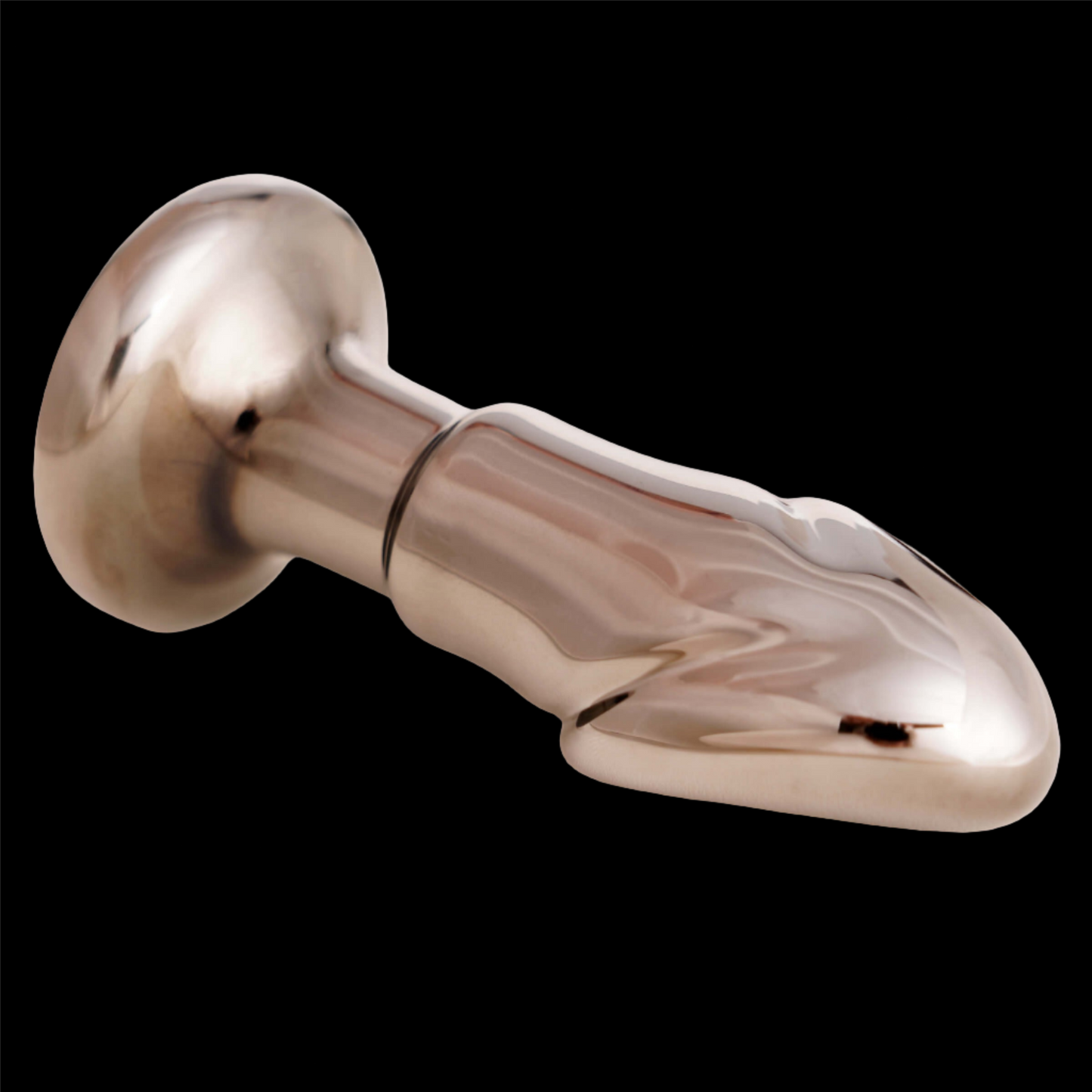 Black Opal Anal Glass Toy with Rechargeable Vibrator