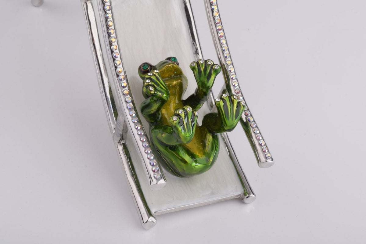 Two Frogs Riding Slide