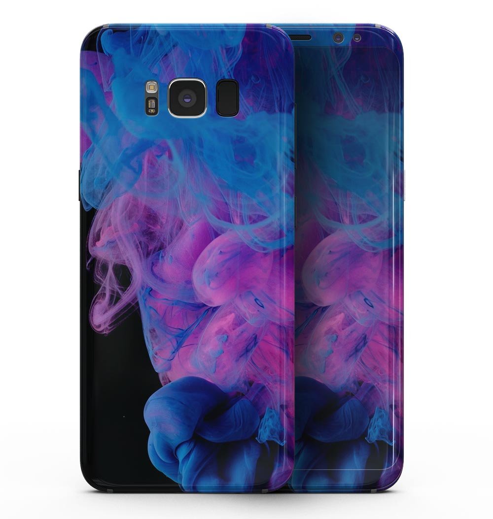 Glowing Pink and Blue CloudSwirl - Samsung Galaxy S8 Full-Body Skin