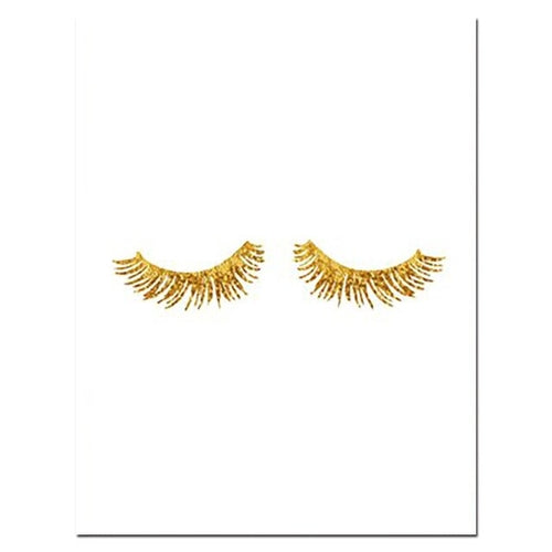 Gold Lip Art Poster Print Sexy