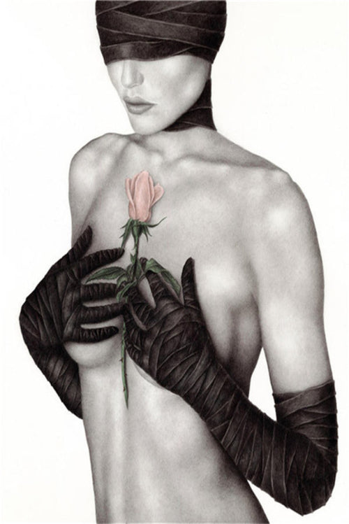Home Decor Black White Sexy Lady Figure