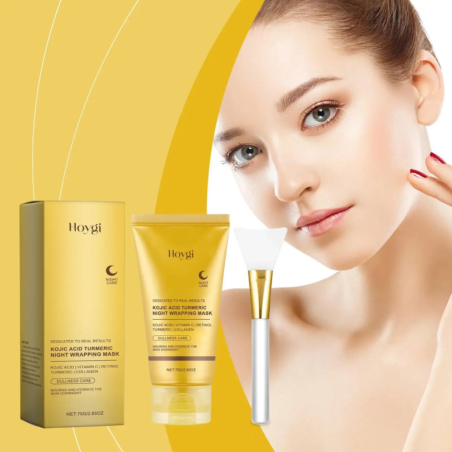 Herbal Turmeric Collagen Peel-Off Face & Body Mask Cream Gentle
