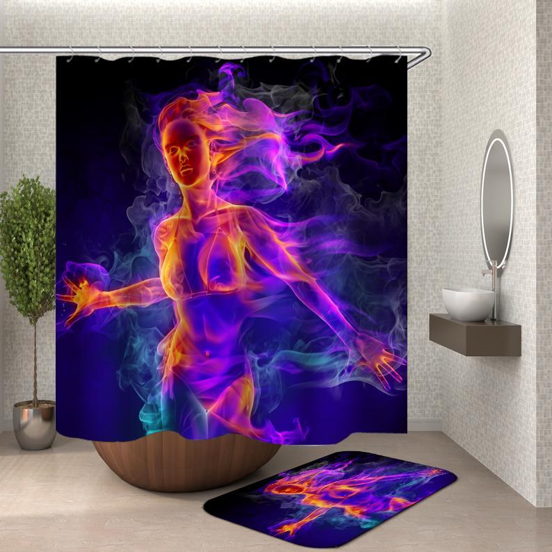 Sexy Flames Chic Shower Curtain